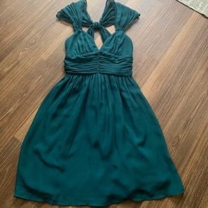 Winter green cocktail dress